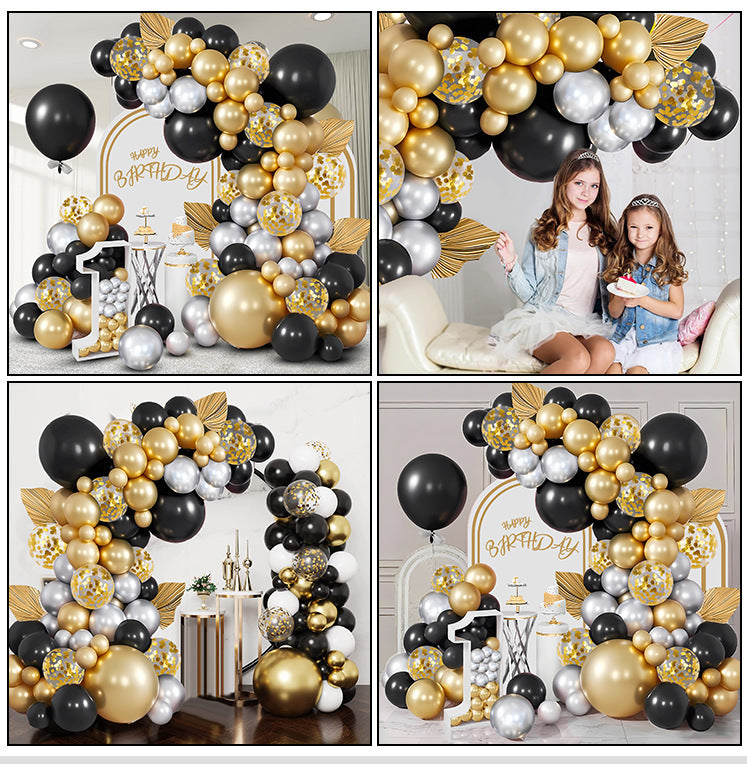 Birthday balloon decoration, party set, sensory scene supplies, anniversary celebration arch balloon chain